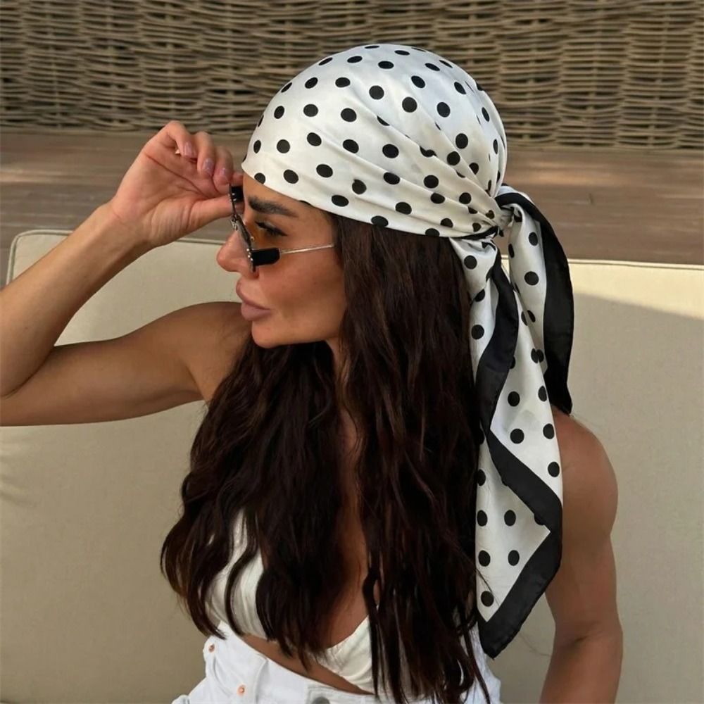 Women'S Accessories Clothing - وشاح أنيق مطبوع بنقاط هندسية على