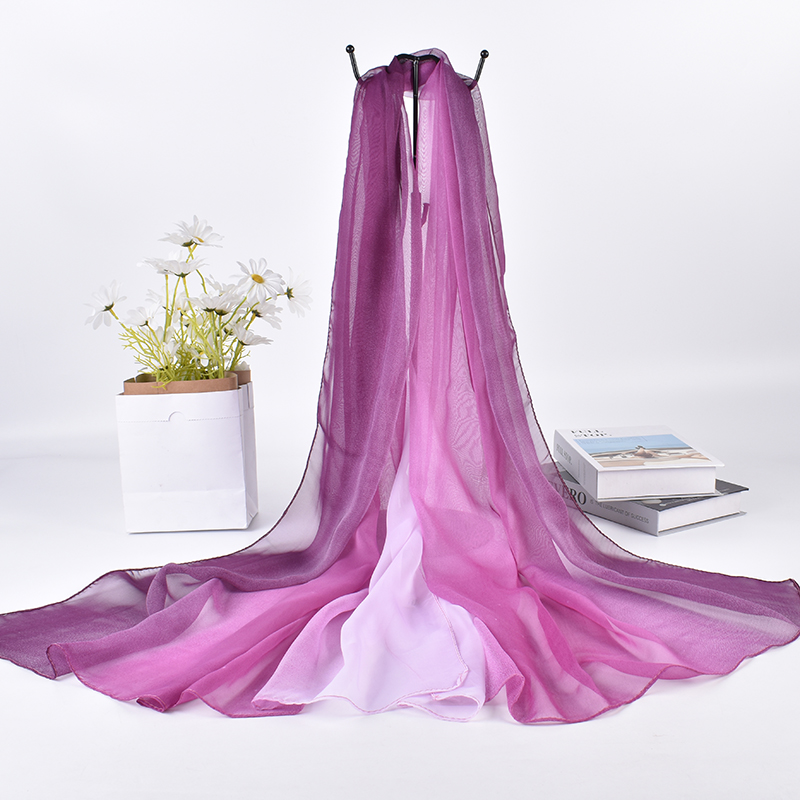 وشاح طويل من الحرير المتدرج ،  - مراجعة Silk Scarf Square وسعره