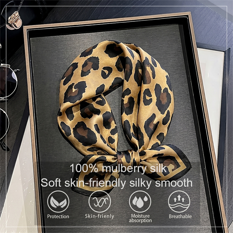 وشاح مربع من الحرير 100% بنقشة - مراجعة Silk Scarf Square وسعره